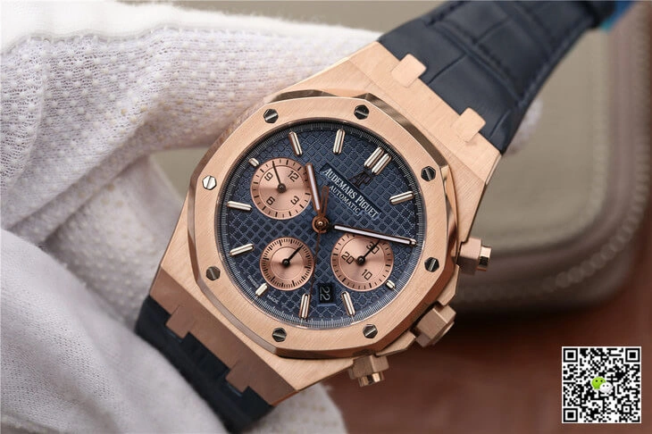 Audemars Piguet Royal Oak Chronograph 26331OR.OO.D315CR.01 OM Factory 1:1 Best Edition Replica Watch Blue Strap